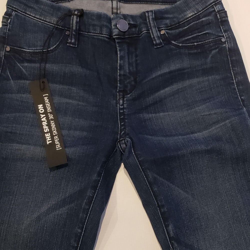 Blank jean with  patches of diff. colors size 25